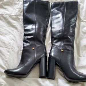 TORY BURCH Boots "CHRISTAL" Black HIGH HEEL Inside Zip - Sz 7 M Never Worn